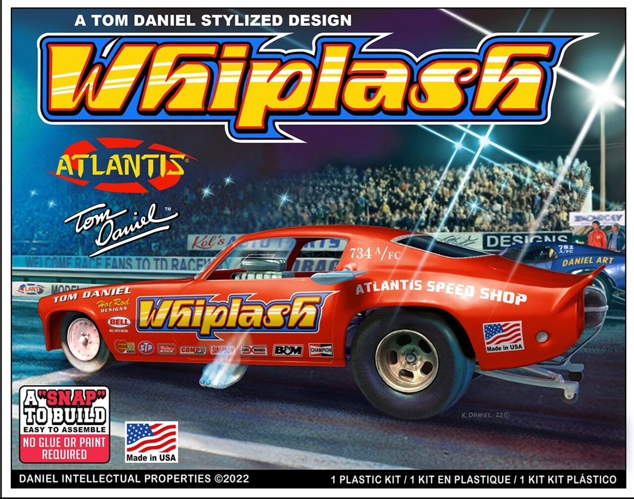 Atlantis Plastic Model Kit-Snap Tom Daniel Whiplash Funny Car